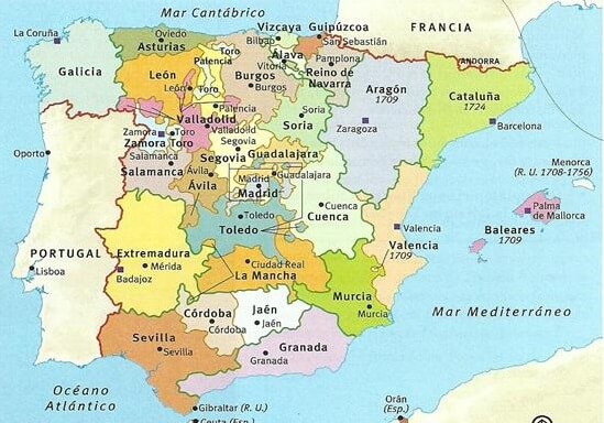 Provincias del siglo XVIII